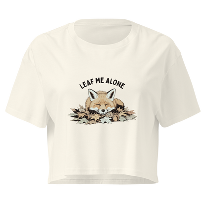 Leaf Me Alone (Fox) Relaxed Crop Top