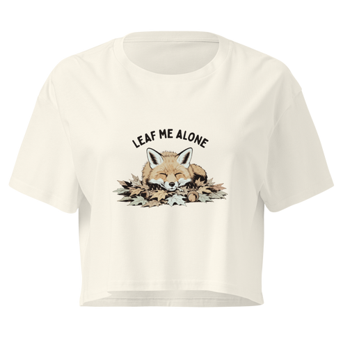 Leaf Me Alone (Fox) Relaxed Crop Top