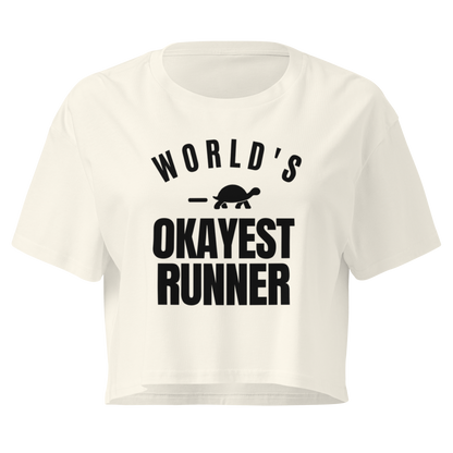 World's Okayest Runner Relaxed Crop Top