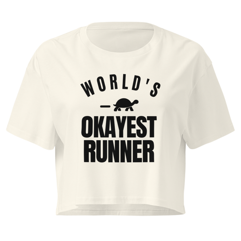 World's Okayest Runner Relaxed Crop Top