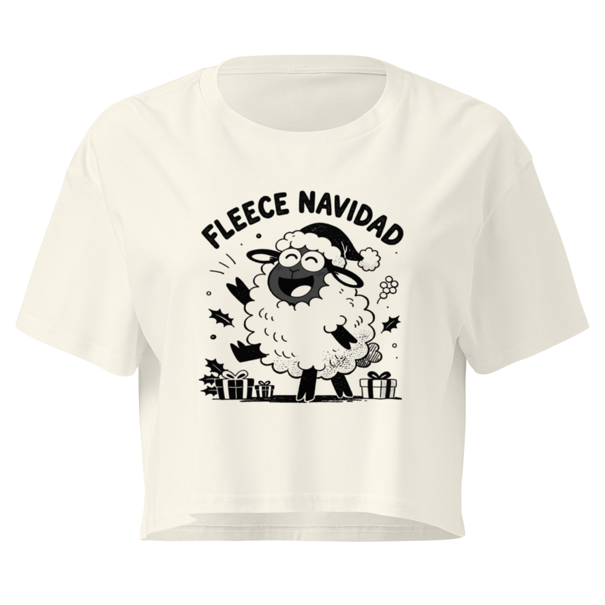 Fleece Navidad Relaxed Crop Top