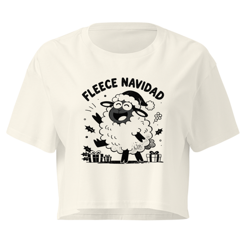 Fleece Navidad Relaxed Crop Top