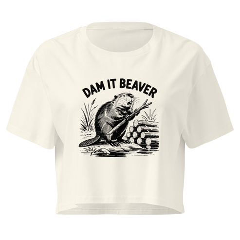 Dam It Beaver Relaxed Crop Top