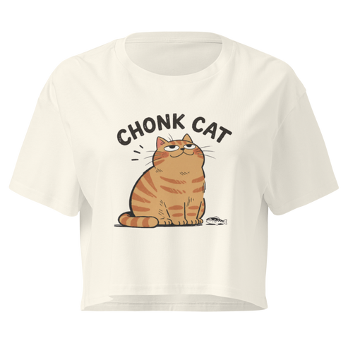 Chonk Cat Relaxed Crop Top