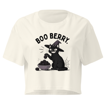 Boo Berry Crop Top in Natural, front