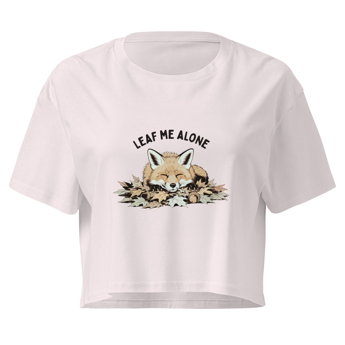 Leaf Me Alone (Fox) Relaxed Crop Top