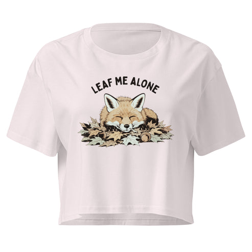 Leaf Me Alone (Fox) Relaxed Crop Top