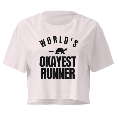 World's Okayest Runner Relaxed Crop Top