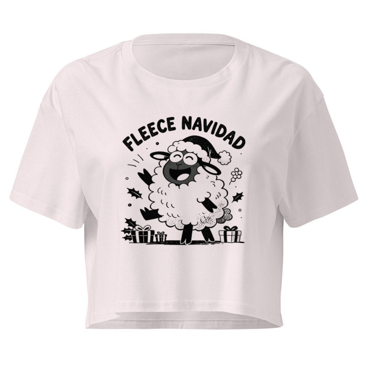 Fleece Navidad Relaxed Crop Top