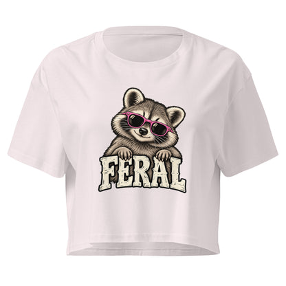 Feral Raccoon Relaxed Crop Top