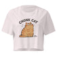 Chonk Cat Crop Top in Orchid, front