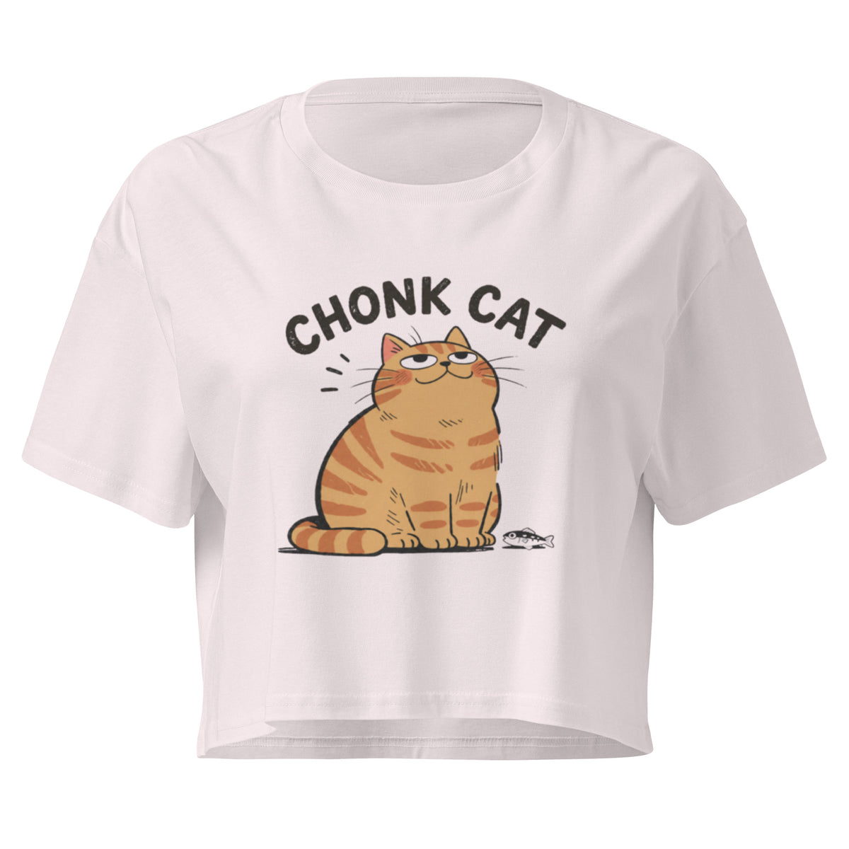Chonk Cat Crop Top in Orchid, front