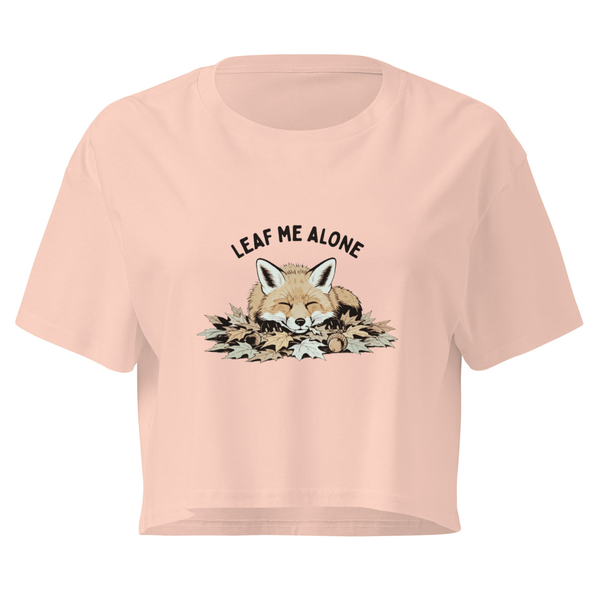 Leaf Me Alone (Fox) Relaxed Crop Top