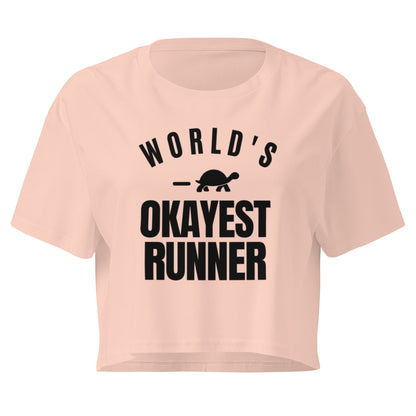 World's Okayest Runner Relaxed Crop Top