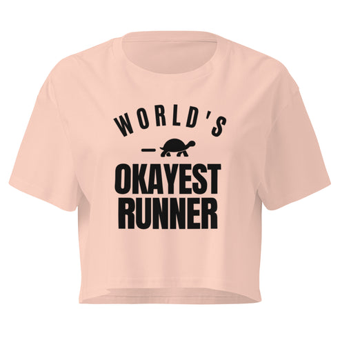 World's Okayest Runner Relaxed Crop Top