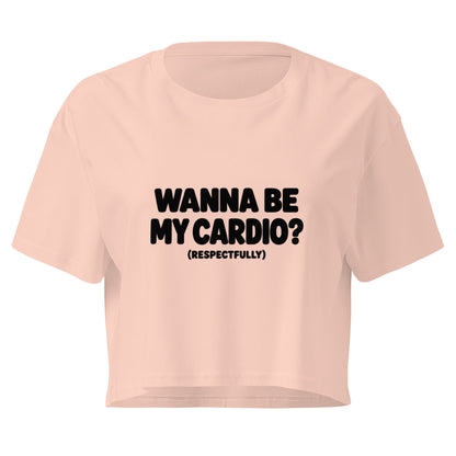 Wanna Be My Cardio? Relaxed Crop Top