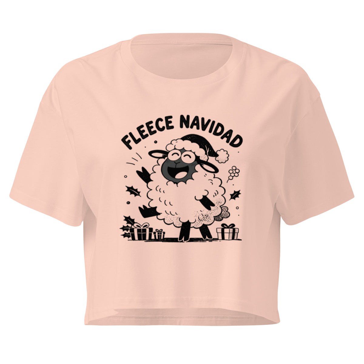Fleece Navidad Relaxed Crop Top