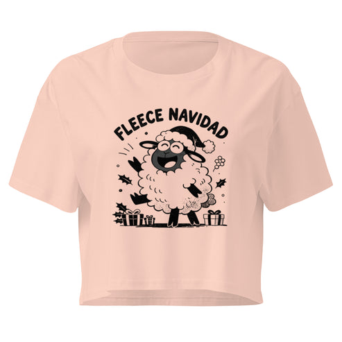 Fleece Navidad Relaxed Crop Top