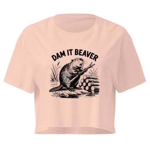 Dam It Beaver Relaxed Crop Top