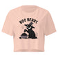 Boo Berry Crop Top in Pale Pink, front