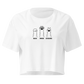 Rock Paper Scissors Relaxed Crop Top - White