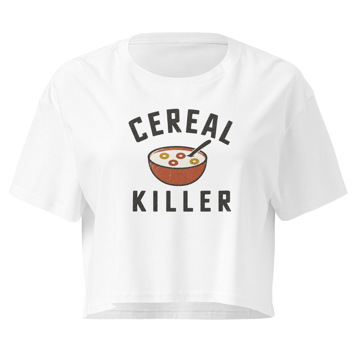 Cereal Killer Relaxed Crop Top - White