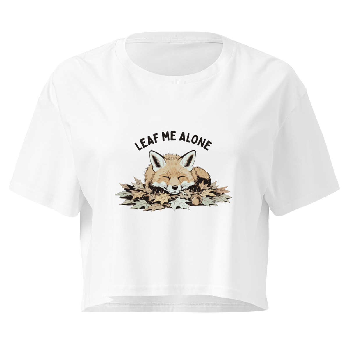 Leaf Me Alone (Fox) Relaxed Crop Top