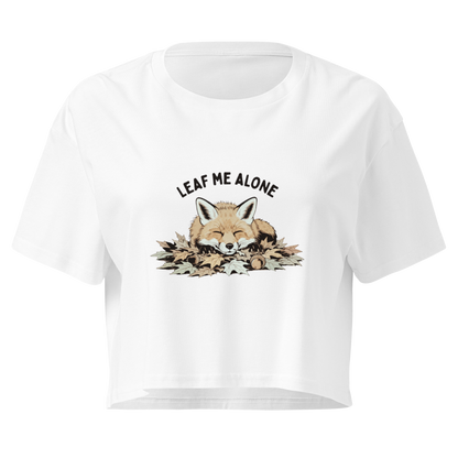 Leaf Me Alone (Fox) Relaxed Crop Top