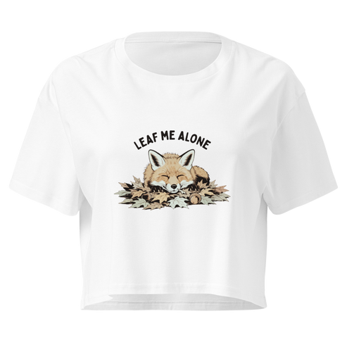 Leaf Me Alone (Fox) Relaxed Crop Top