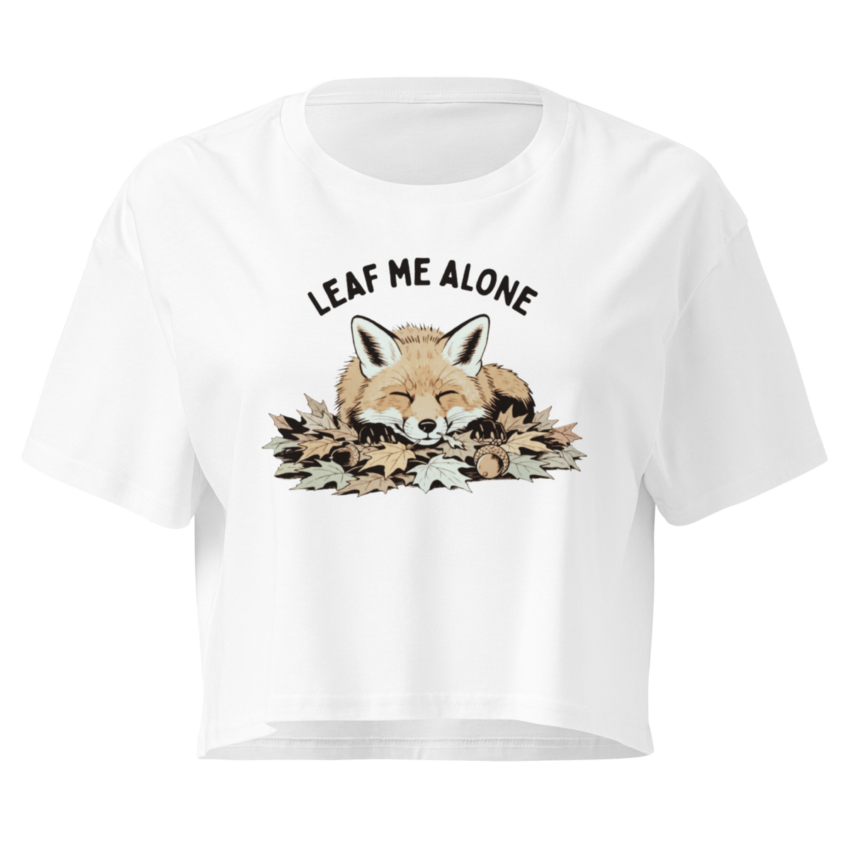 Leaf Me Alone (Fox) Relaxed Crop Top