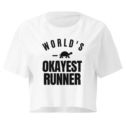 World's Okayest Runner Relaxed Crop Top