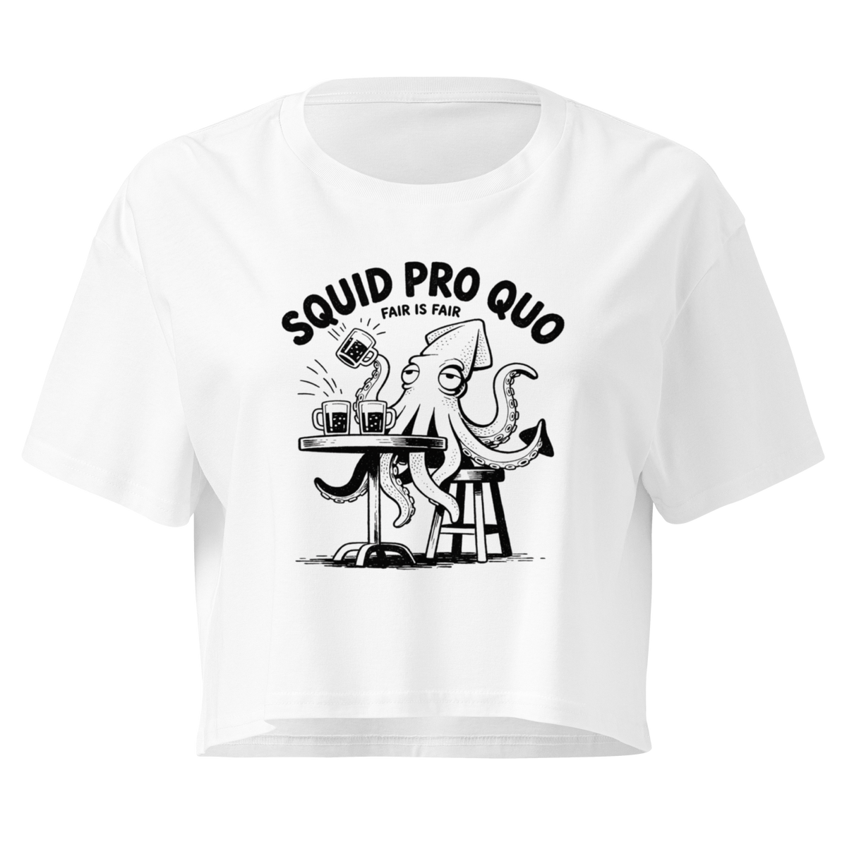 Squid Pro Quo Relaxed Crop Top