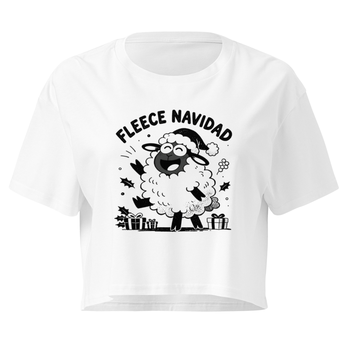 Fleece Navidad Relaxed Crop Top