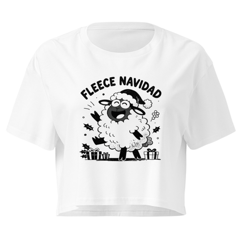 Fleece Navidad Relaxed Crop Top