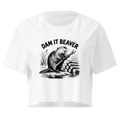 Dam It Beaver Relaxed Crop Top