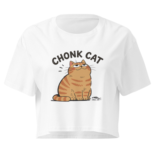 Chonk Cat Relaxed Crop Top