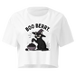 Boo Berry Crop Top in White, front