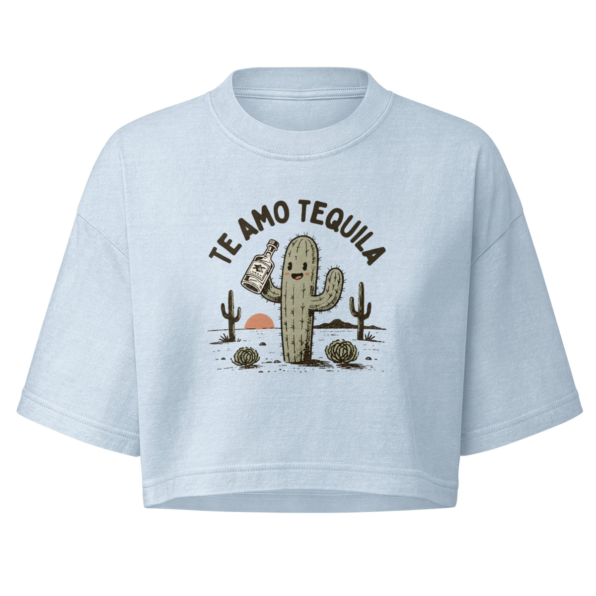 Te Amo Tequila Boxy Crop Top