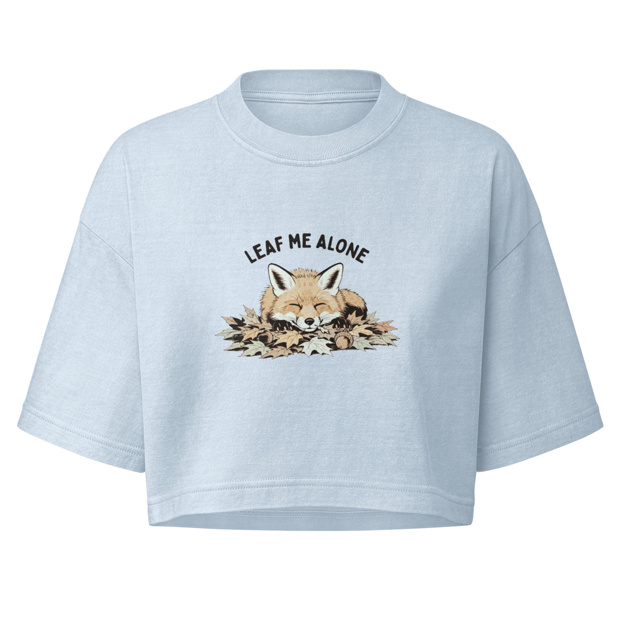 Leaf Me Alone (Fox) Boxy Crop Top