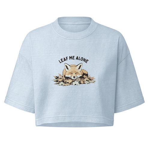 Leaf Me Alone (Fox) Boxy Crop Top
