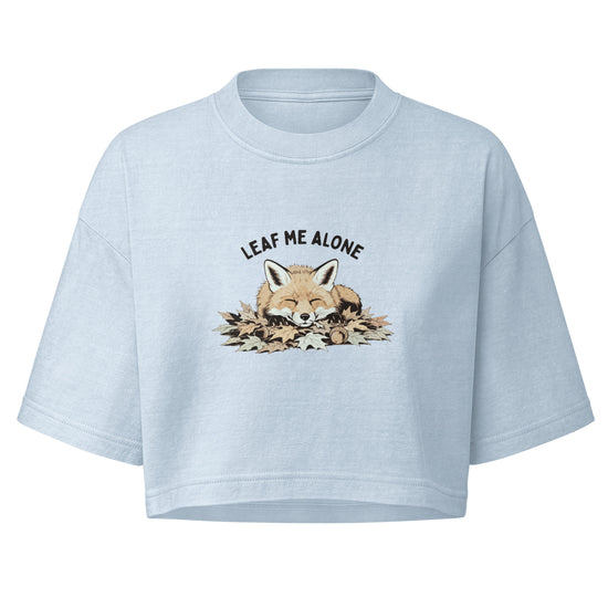 Leaf Me Alone (Fox) Boxy Crop Top
