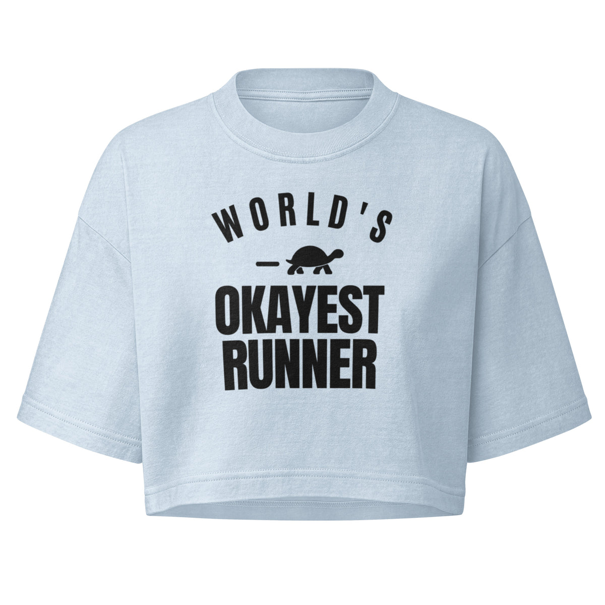 World's Okayest Runner Boxy Crop Top