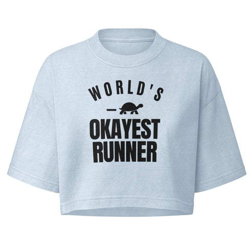 World's Okayest Runner Boxy Crop Top