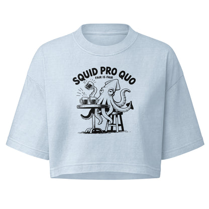 Squid Pro Quo Boxy Crop Top