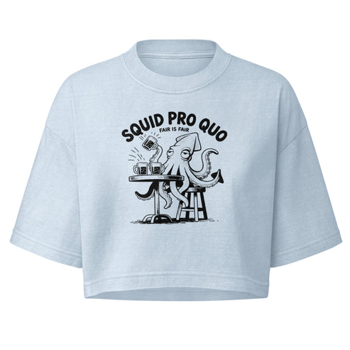Squid Pro Quo Boxy Crop Top