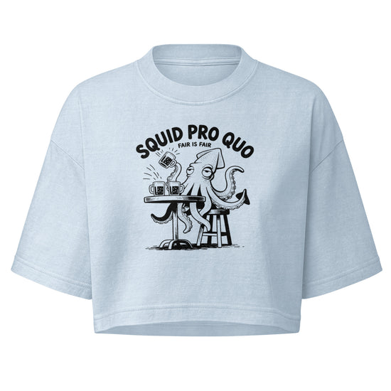 Squid Pro Quo Boxy Crop Top