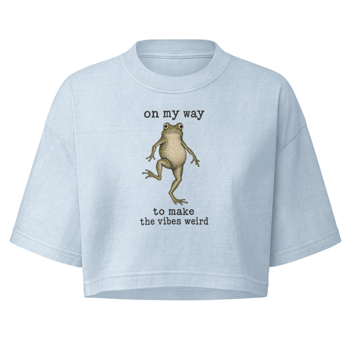 On My Way to Make the Vibes Weird Boxy Crop Top