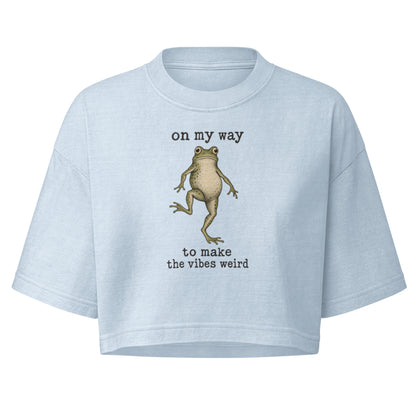 On My Way to Make the Vibes Weird Boxy Crop Top
