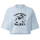 Fleece Navidad Crop Top in Light Washed Denim, front