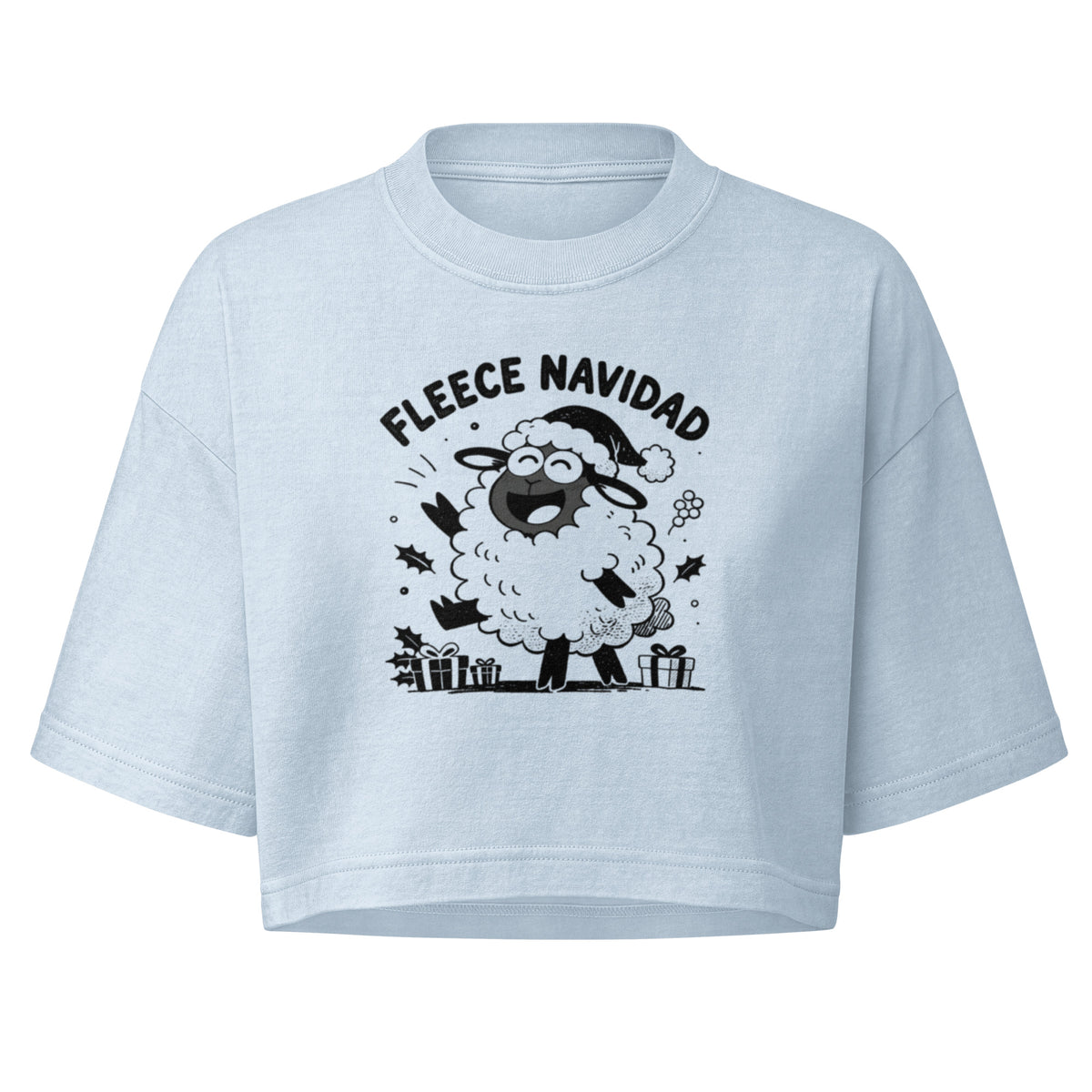 Fleece Navidad Boxy Crop Top